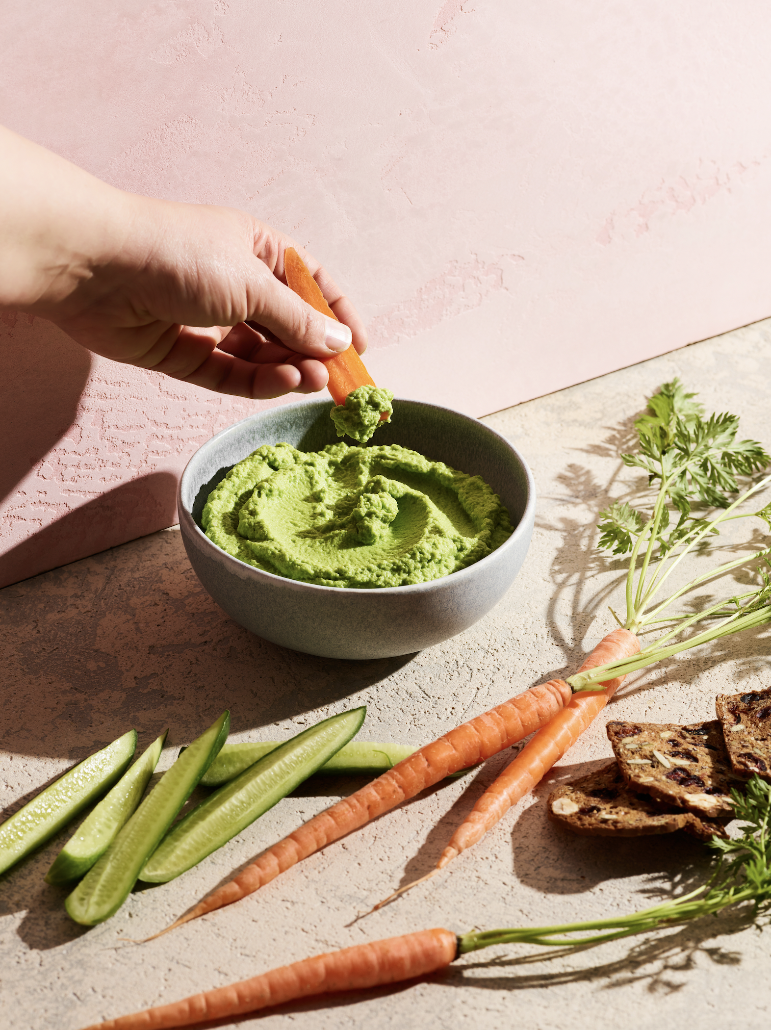 Spinach and Chive Cauliflower Houmous